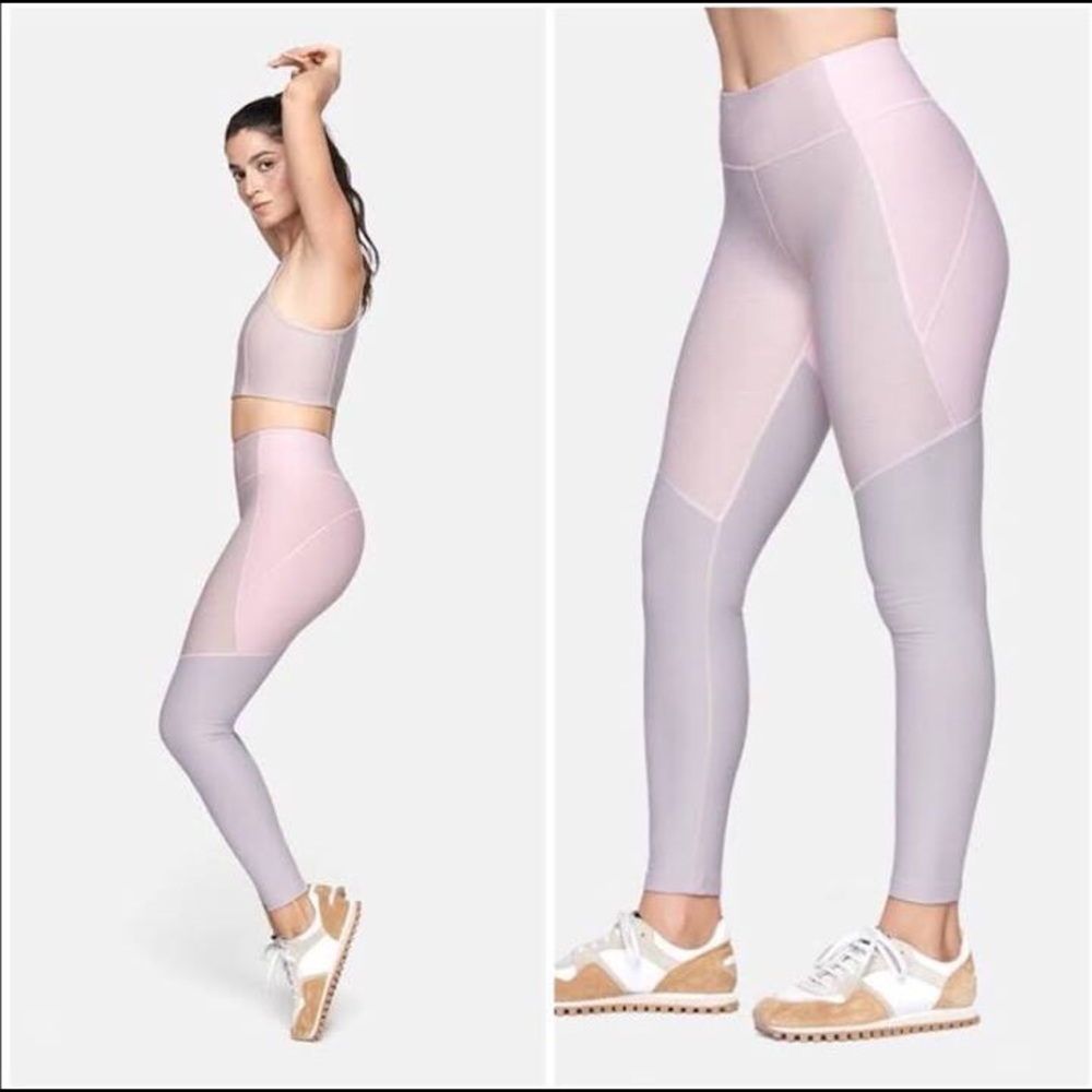 NWT Outdoor Voices 7/8 Tri Tone leggings dahlia